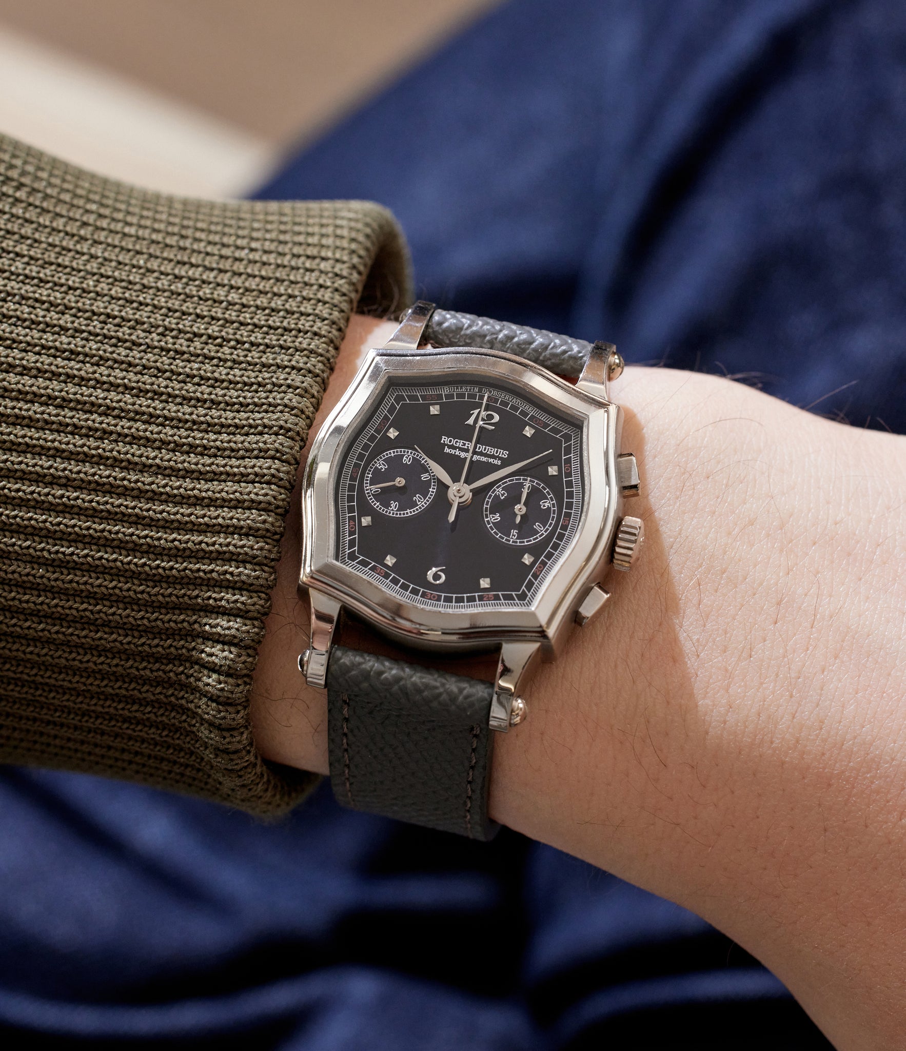 Roger Dubuis Sympathie Chronograph S34 560 | On-Wrist | White Gold | Buy at A Collected Man | Available Worldwide