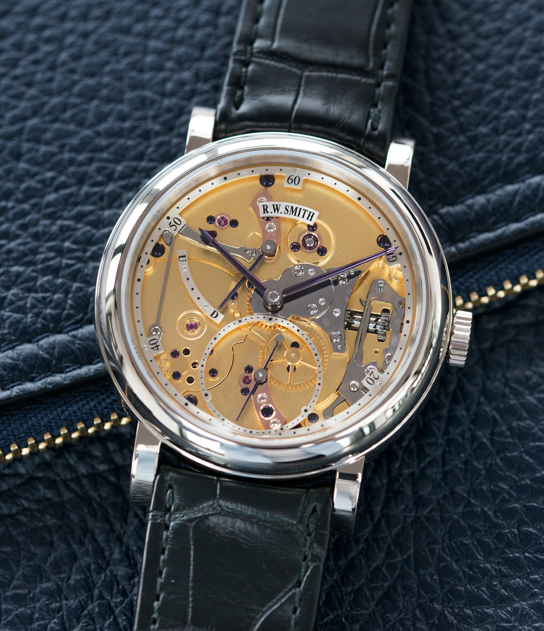 Open Dial watch Series II Roger Smith white gold new watch for sale online at A Collected Man London specialist approved seller of independent watchmakers UK