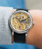 on the wrist Roger Smith Series 2 Open Dial white gold new watch for sale online at A Collected Man London specialist approved seller of independent watchmakers UK