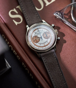 selling Roger Dubuis Hommage Pulsation scale chronograph H37 560 copper dial dress watch for sale online A Collected Man London UK specialist rare watches