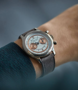 rare Roger Dubuis Hommage Pulsation scale chronograph H37 560 copper dial dress watch for sale online A Collected Man London UK specialist rare watches