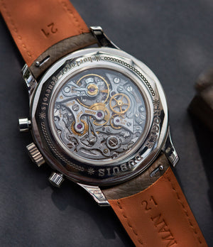 Chronometer-grade Roger Dubuis RD 56 manual-winding Hommage Chronograph black dial pre-owned watch independent watchmaker for sale A Collected Man London