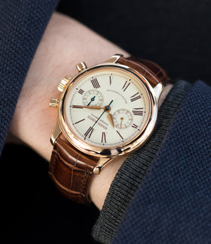 for sale early Roger Dubuis Hommage Chronograph H37 565 rose gold pre-owned watch online at A Collected Man London UK specialist rare watches
