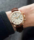 on the wrist Roger Dubuis Hommage Chronograph H37 565 rose gold pre-owned watch online at A Collected Man London UK specialist rare watches