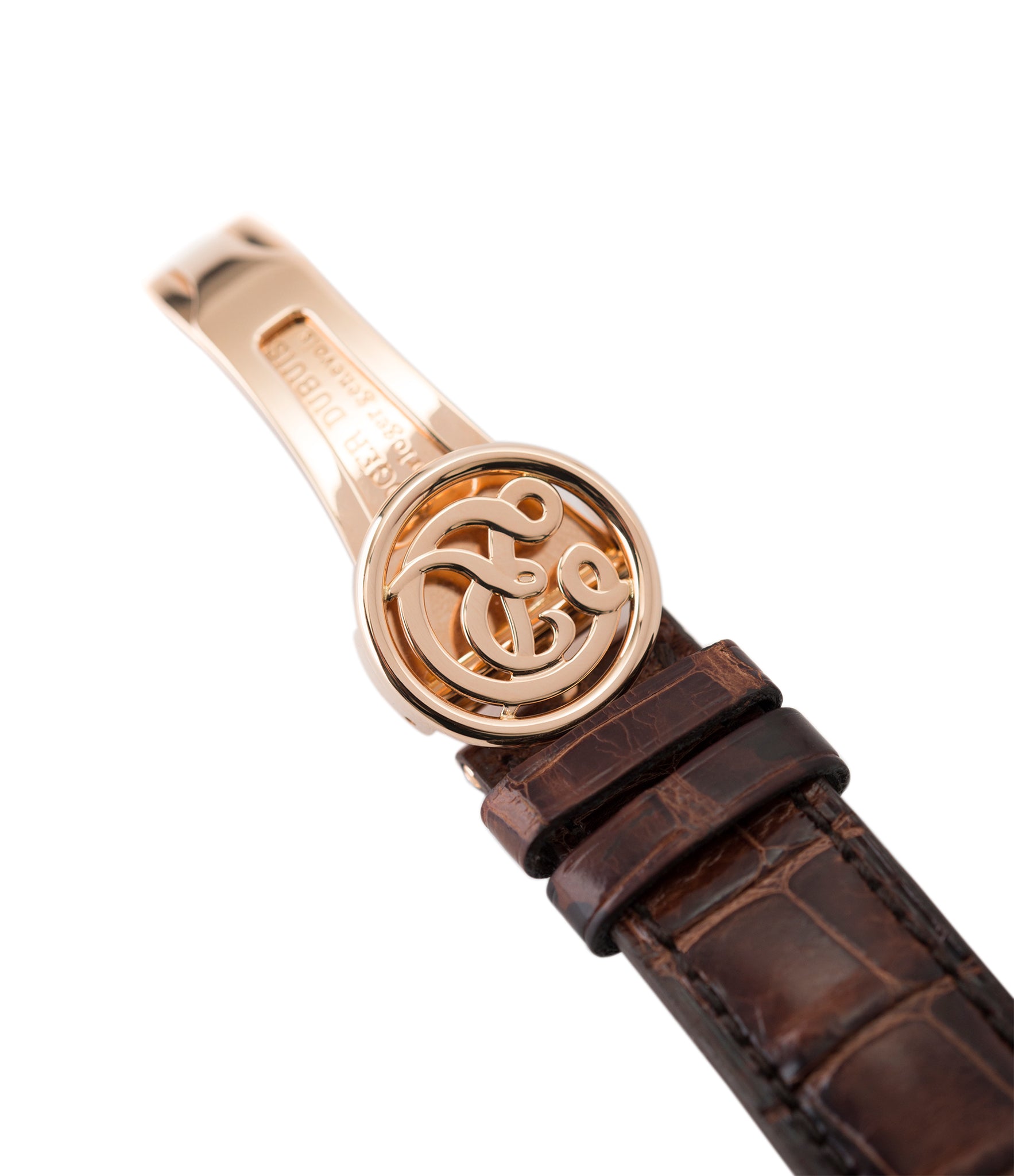 rose gold deployant clasp Hommage Chronograph Roger Dubuis H37 565 rose gold pre-owned watch online at A Collected Man London UK specialist rare watches