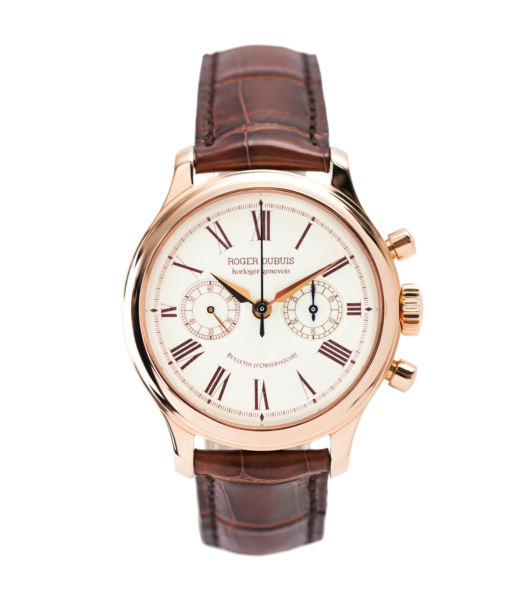 buy early Roger Dubuis Hommage Chronograph H37 565 rose gold pre-owned watch online at A Collected Man London UK specialist rare watches