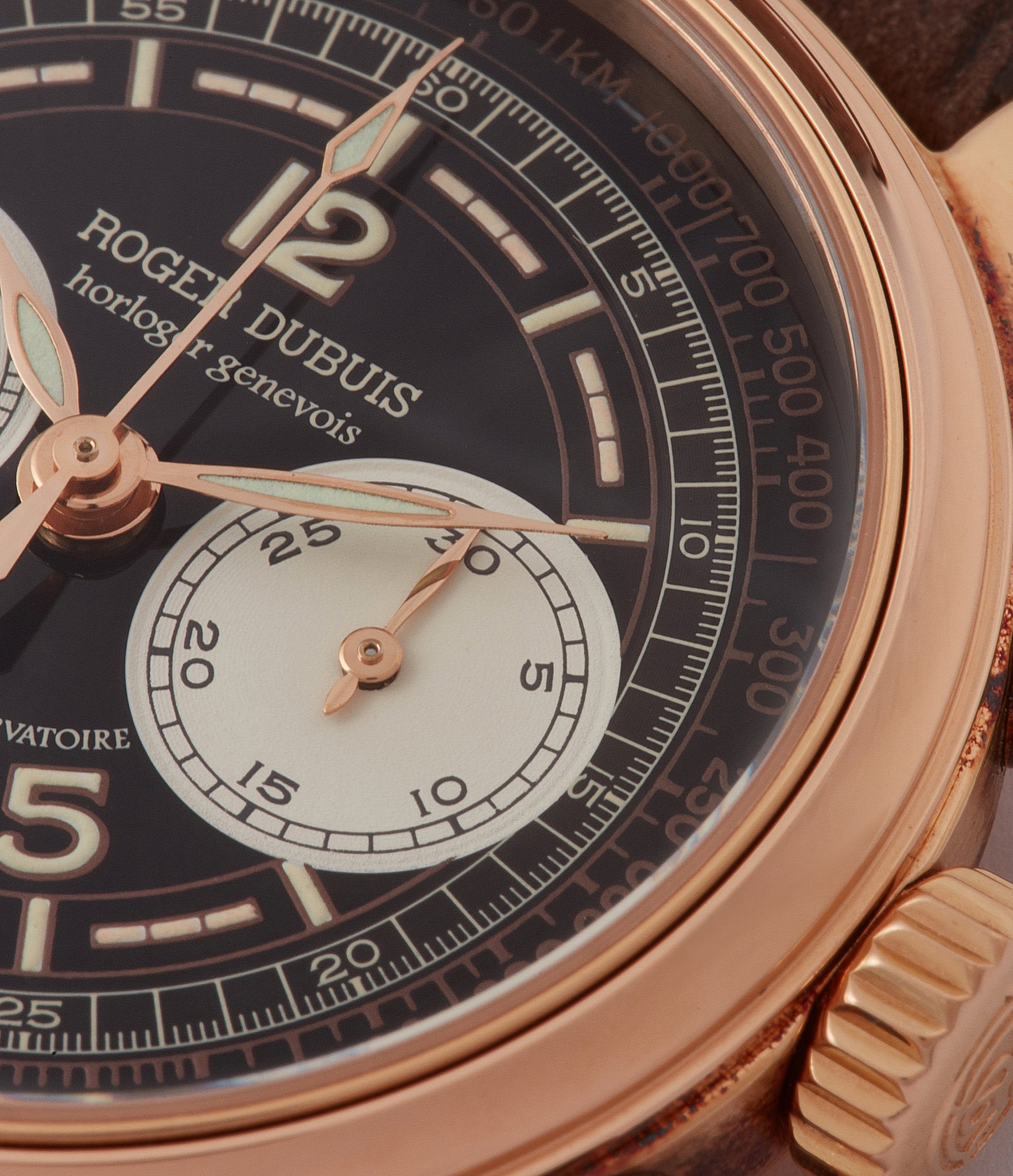 Chronograph Roger Dubuis Hommage Cal. RD56 H37 560 rose gold watch black dial for sale online at A Collected Man London UK specialist of rare watches