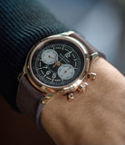 H37 560 Roger Dubuis Hommage Chronograph black dial Cal. RD56 rose gold watch for sale online at A Collected Man London UK specialist of rare watches