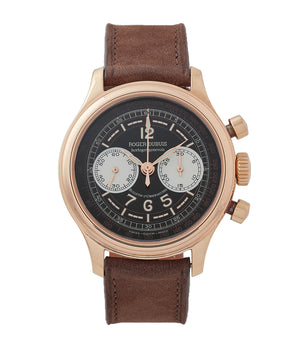 buy early Roger Dubuis Hommage Chronograph H37 560 Cal. RD56 rose gold watch black dial for sale online at A Collected Man London UK specialist of rare watches