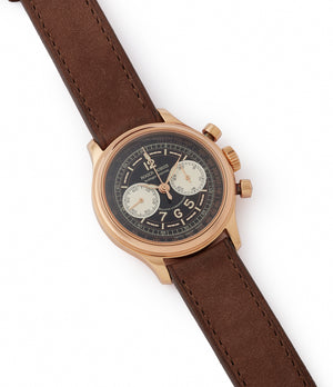 sell early Roger Dubuis Hommage Chronograph H37 560 Cal. RD56 rose gold watch black dial for sale online at A Collected Man London UK specialist of rare watches