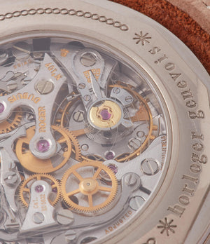 Lemania 2310 RD5632 manual-winding Roger Dubuis Hommage H40 Chronograph Perpetual Calendar bi-retrograde white gold watch limited edition 28 for sale online at A Collected Man London UK specialist of independent watchmakers