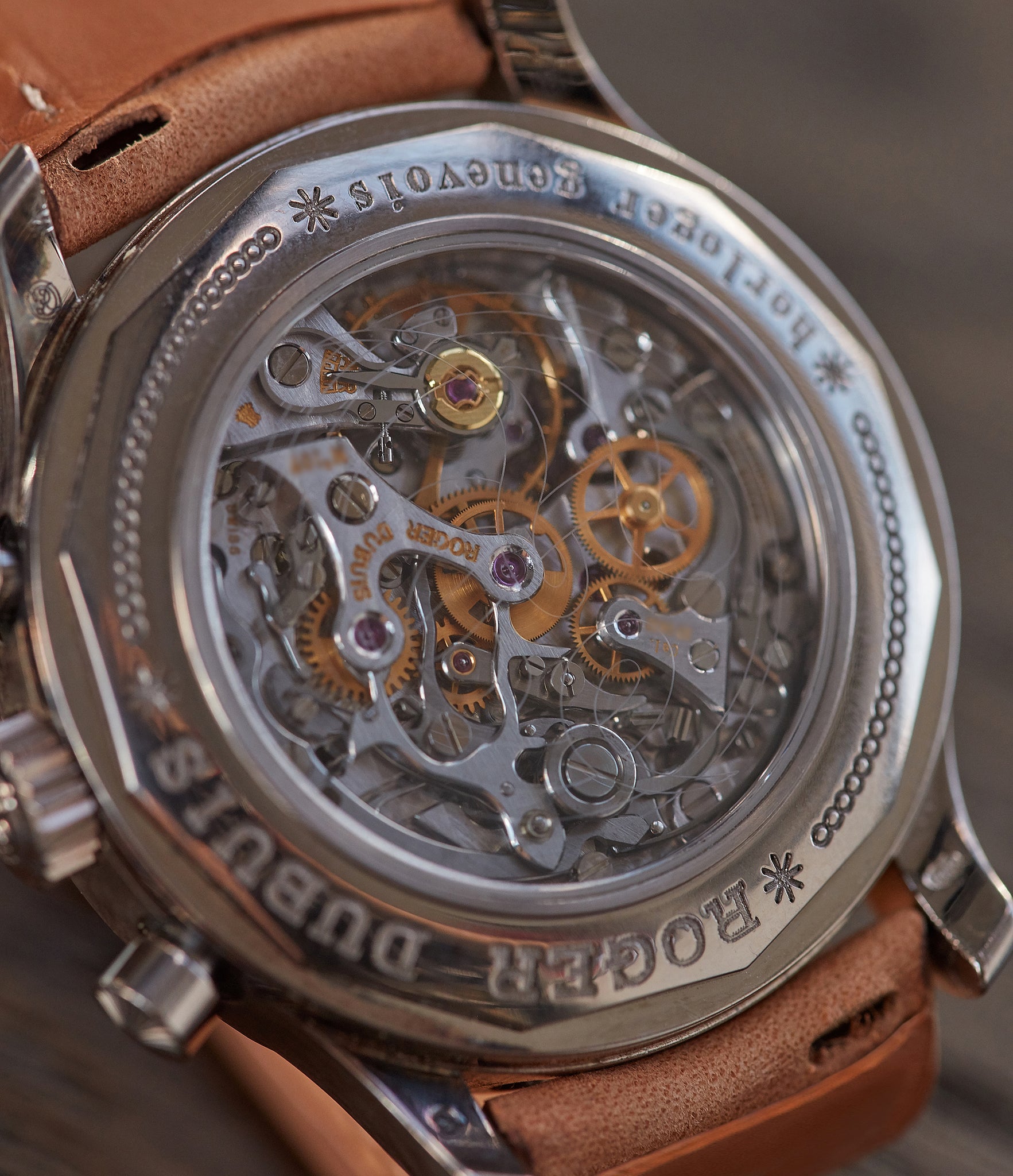 RD5632 manual-winding Roger Dubuis Hommage H40 Chronograph Perpetual Calendar bi-retrograde white gold watch limited edition 28 for sale online at A Collected Man London UK specialist of independent watchmakers