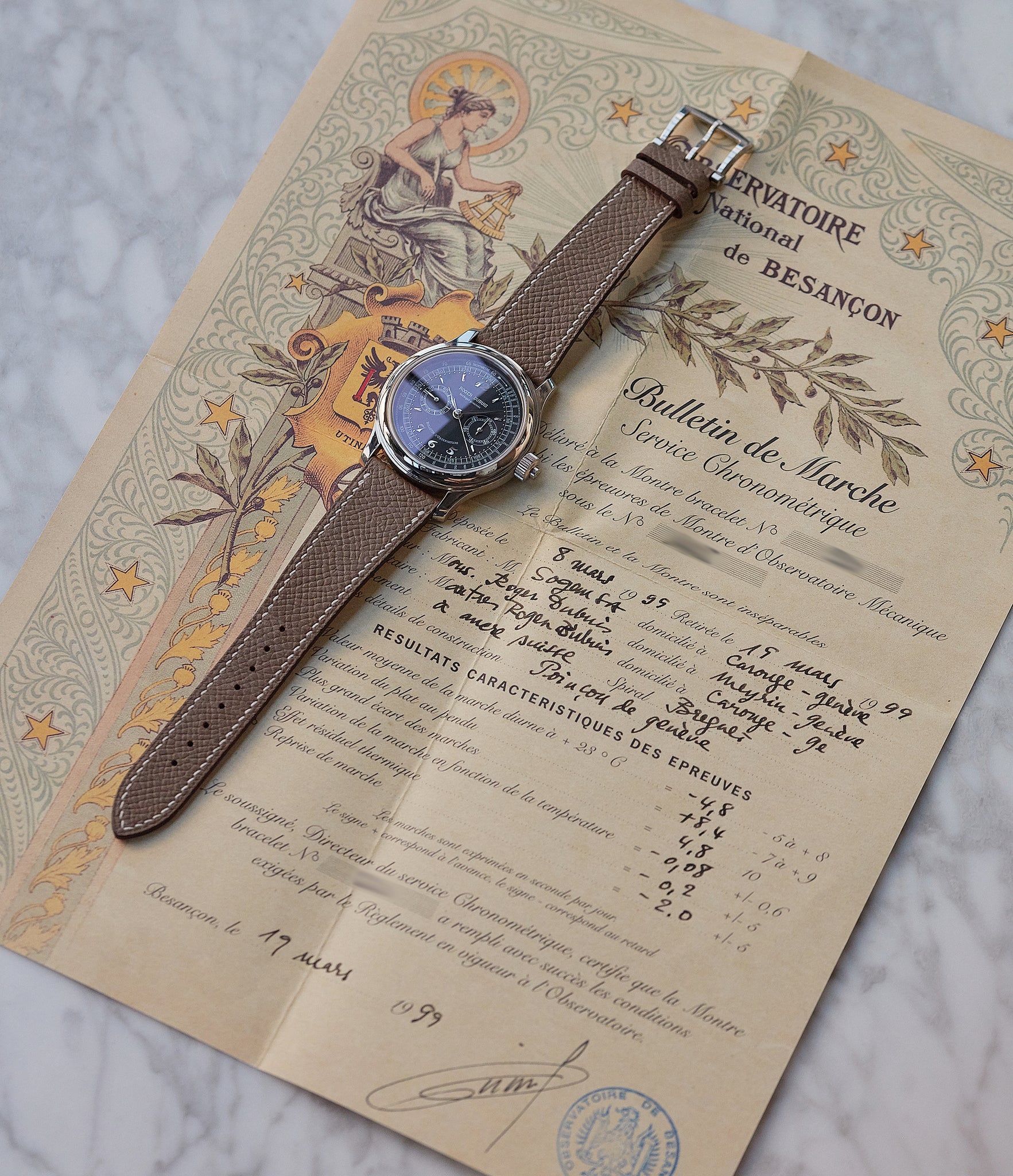 Hommage Chronograph Monopoussoir | White Gold