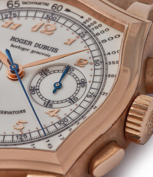 Breguet dial Roger Dubuis Sympathie Chronograph S37 56 0 rose gold dress watch for sale online at A Collected Man London UK specialist of independent watchmakers