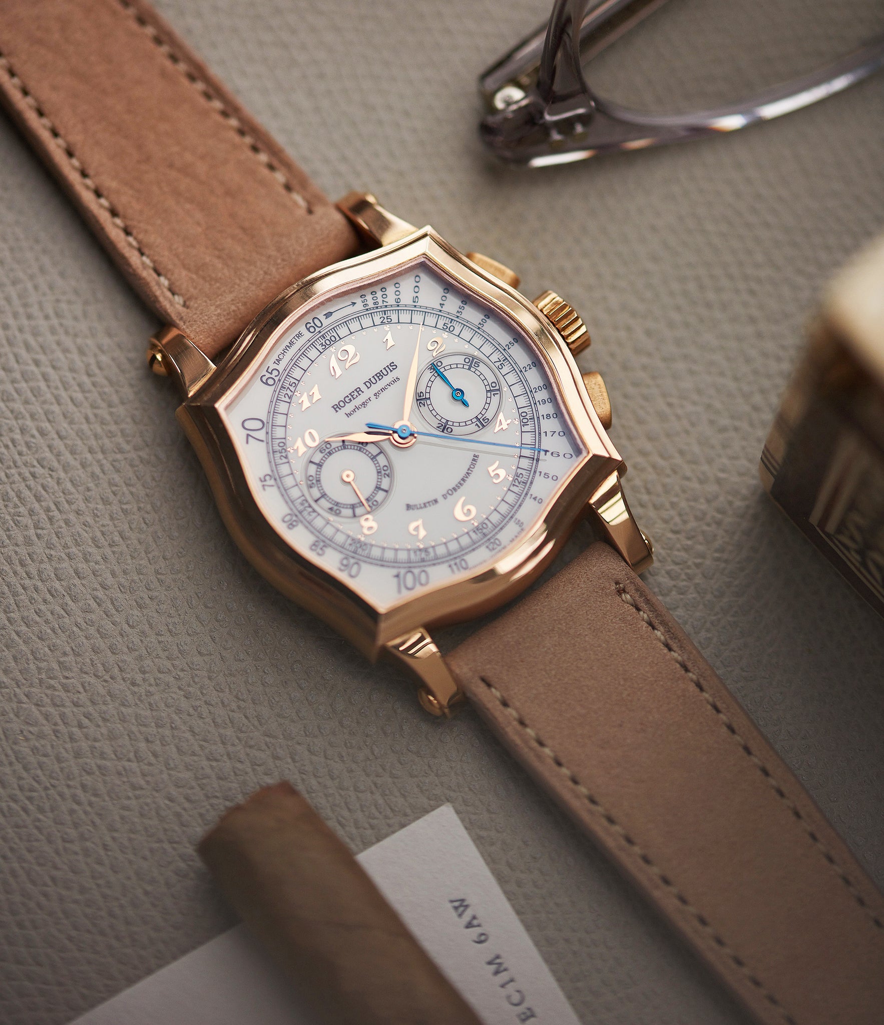 rare Roger Dubuis Sympathie Chronograph S37 56 0 rose gold dress watch for sale online at A Collected Man London UK specialist of independent watchmakers