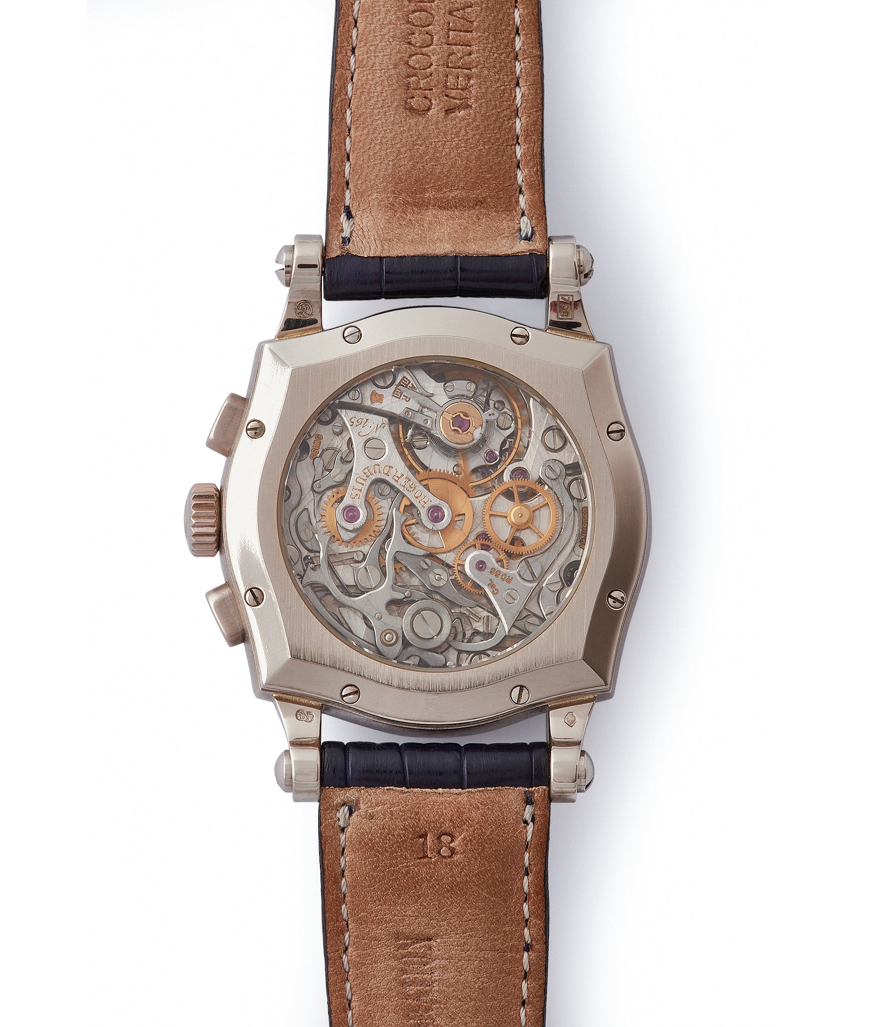 Sympathie Chronograph RD 56 mechanical manual-winding movement hand-finished by Roger Dubuis independent watchmaker