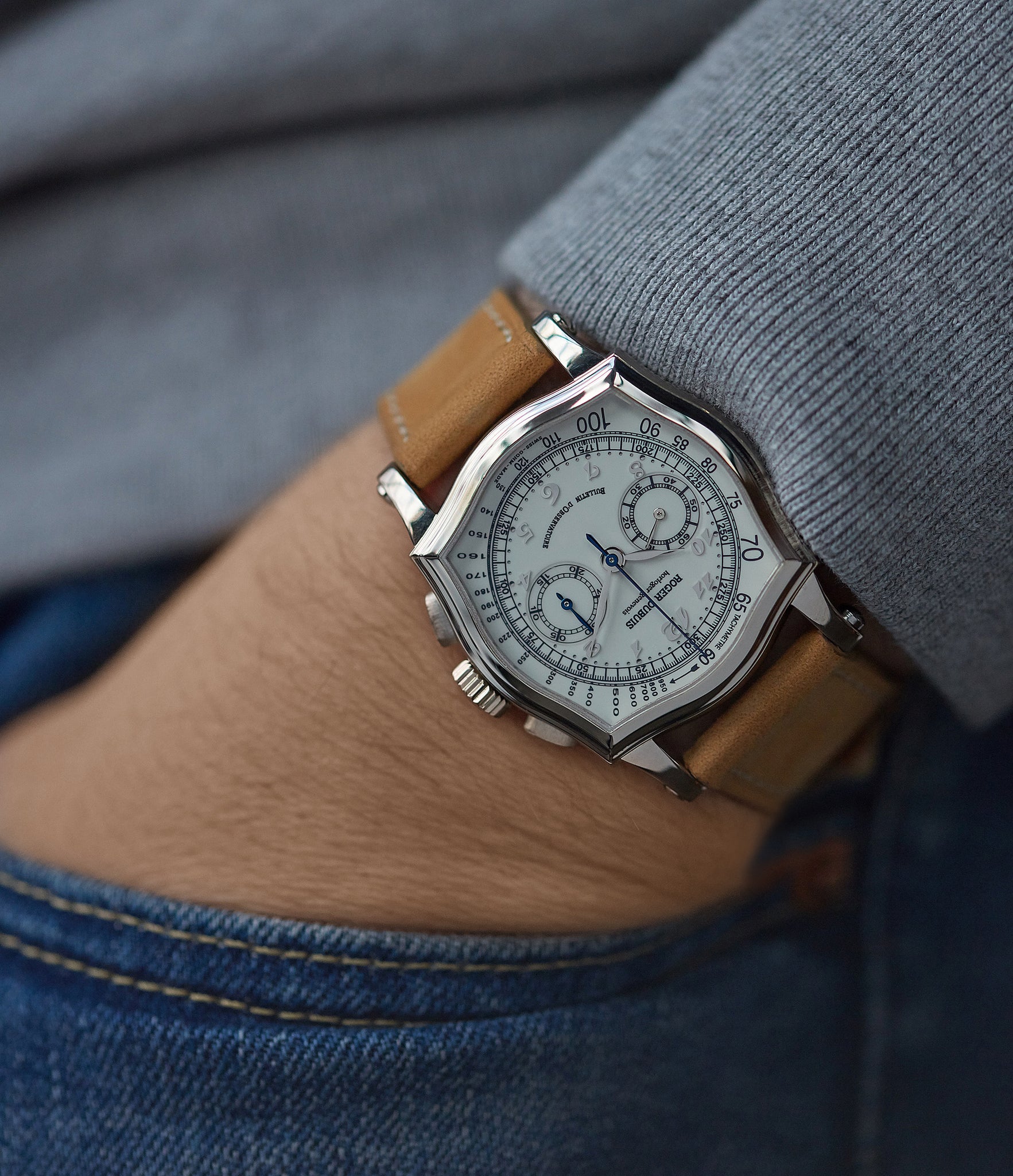 S37560 Sympathie Chronograph Roger Dubuis Limited Edition white gold pre-owned watch for sale online at A Collected Man London UK specialist of independent watchmakers