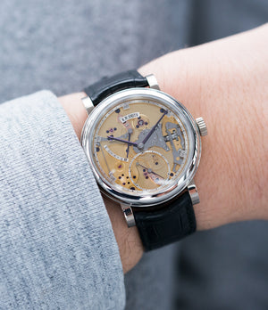 rare dress watch Roger W. Smith Series 2 Open Dial white gold rare hand-made dress watch for sale online at A Collected Man London UK specialist of rare independent watches