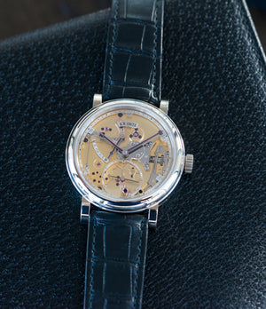 luxury preowned watch Series 2 Open Dial Roger W. Smith white gold rare hand-made dress watch for sale online at A Collected Man London UK specialist of rare independent watches