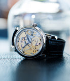 rare Roger W. Smith Series 2 Open Dial white gold rare hand-made dress watch for sale online at A Collected Man London UK specialist of rare independent watches