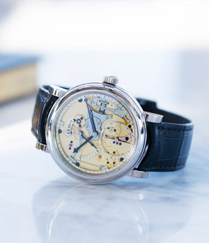 Series 2 Open Dial Roger W. Smith white gold rare hand-made dress watch for sale online at A Collected Man London UK specialist of rare independent watches
