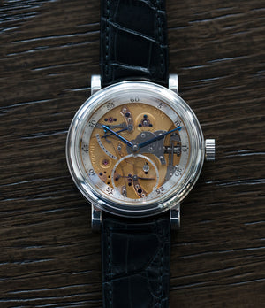 rare hand-made Series 2 Roger W. Smith Open Dial rare dress platinum watch for sale online at A Collected Man London UK approved seller of independent watchmakers