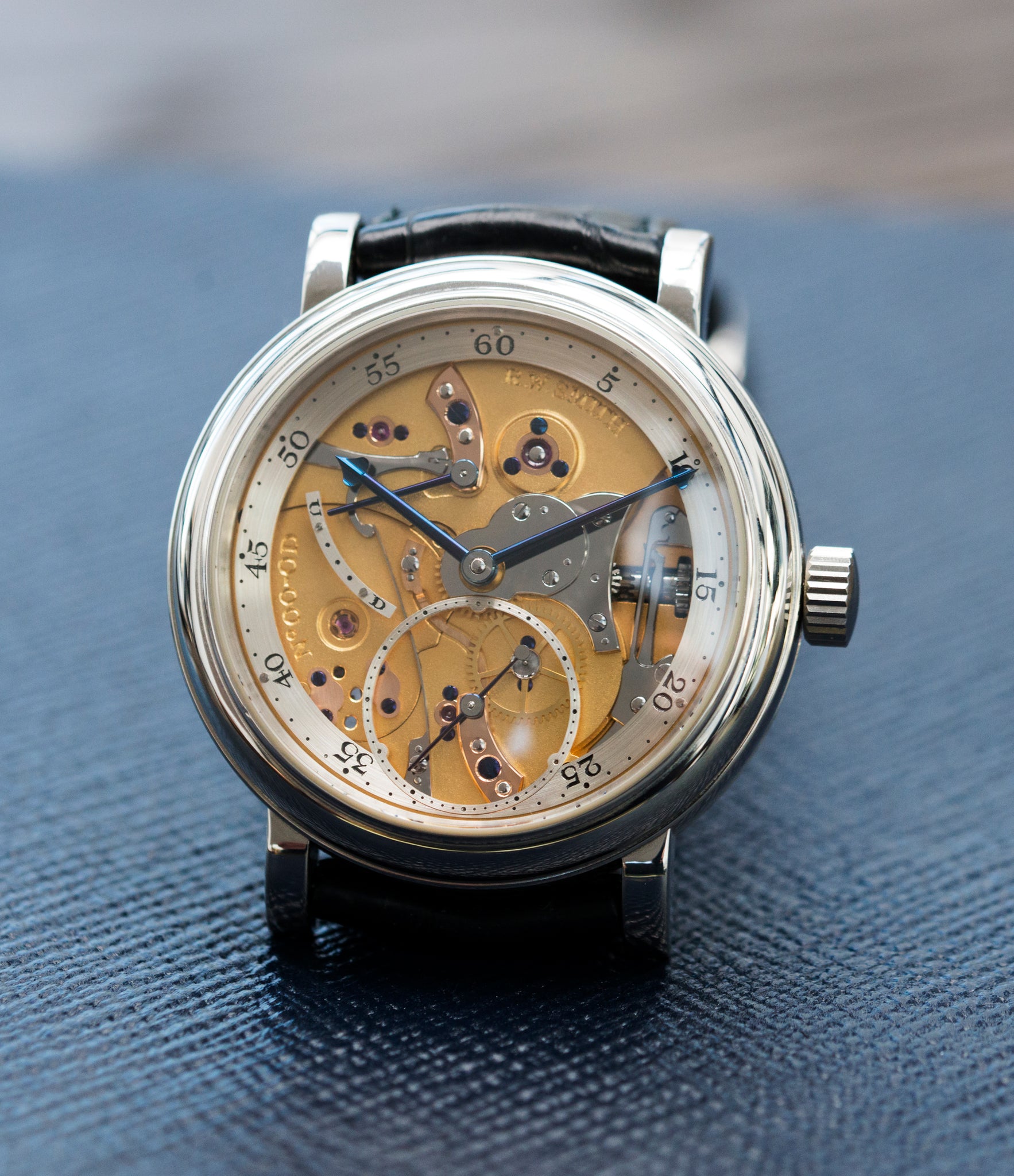 selling Roger W. Smith Series 2 Open dial rare dress platinum watch for sale online at A Collected Man London UK approved seller of independent watchmakers