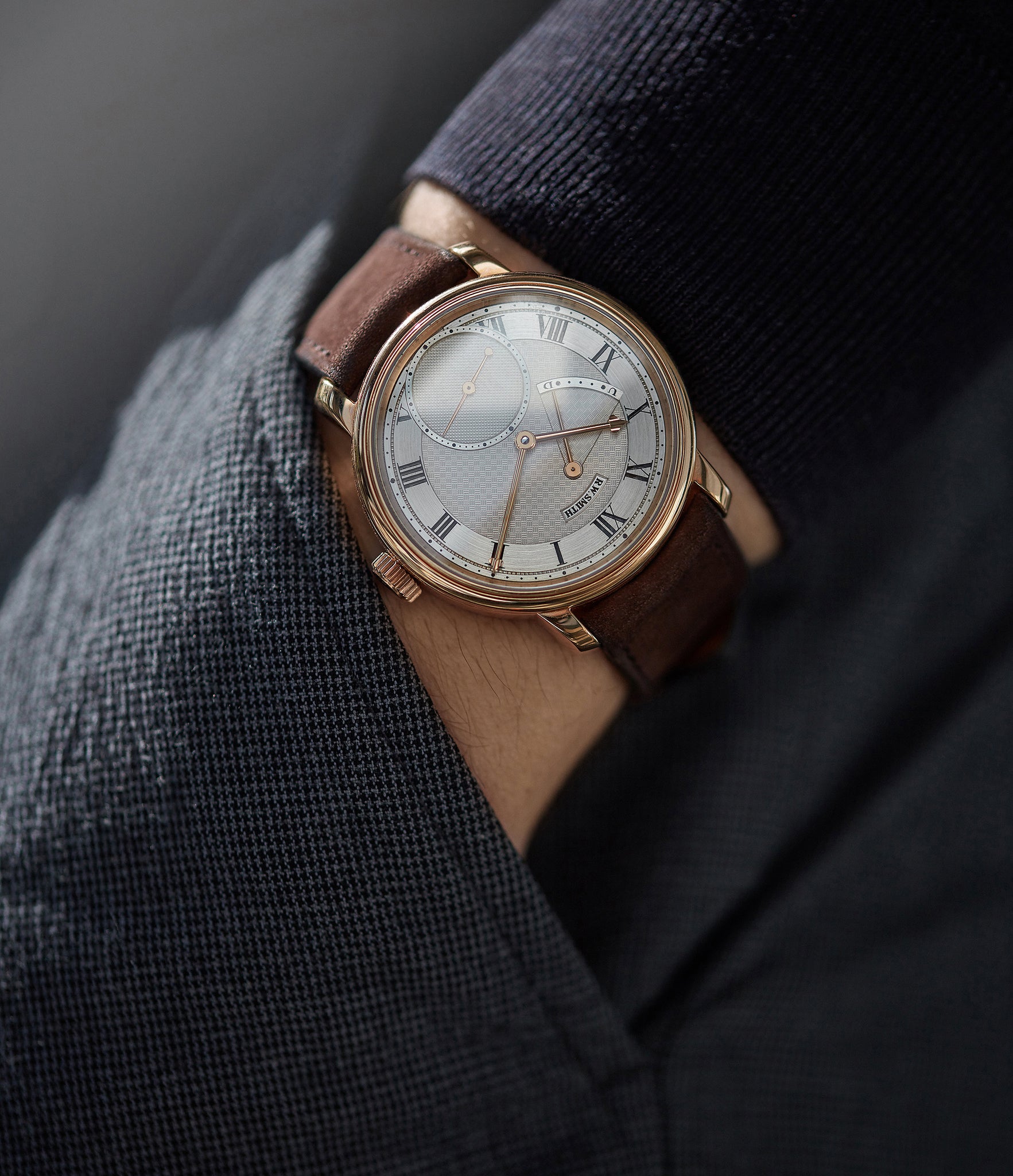 men's luxury wristwatch Roger Smith Series 2 rose gold time-only dress watch British for sale online A Collected Man London