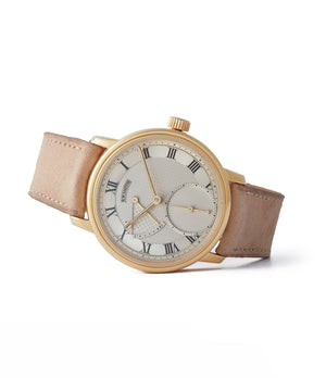 side-shot British watchmaker Roger W. Smith Series 2 yellow gold early pre-owned independent watchmaker for sale online A Collected Man exclusively approved re-seller Roger Smith 