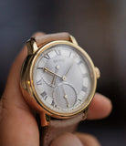 pre-owned Roger W. Smith Series 2 yellow gold early independent watchmaker for sale online A Collected Man exclusively approved re-seller Roger Smith 