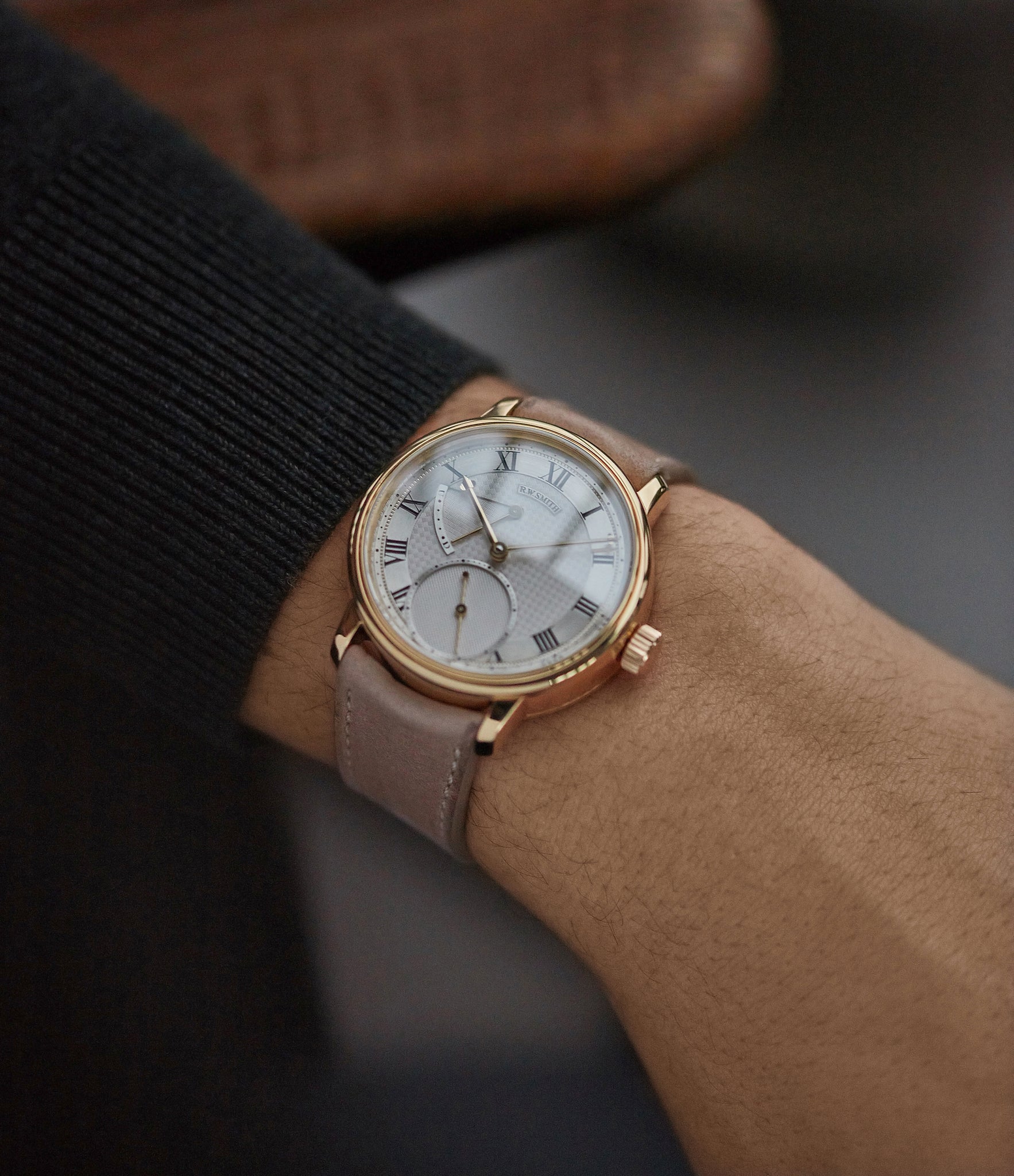 rare Roger W. Smith Series 2 yellow gold early pre-owned independent watchmaker for sale online A Collected Man exclusively approved re-seller Roger Smith 