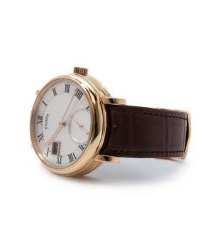 for sale Roger Smith rare watch Grande Panorama date flying tourbillon No. 1 red gold dress watch at A Collected Man approved reseller of independent watchmakers