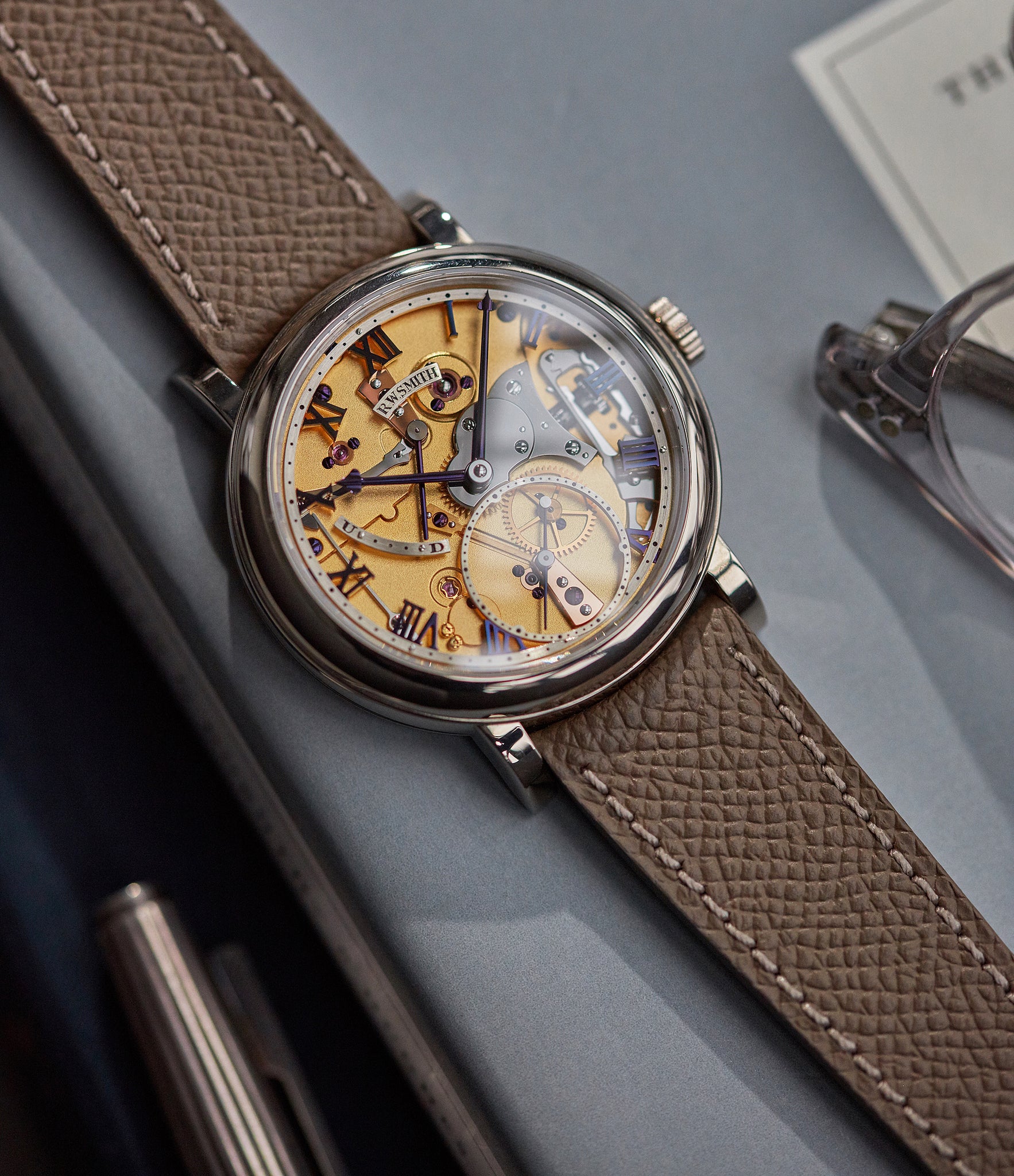 rare Roger Smith Series 2 Open-Dial British rare hand-made wristwatch independent watchmaker for sale online A Collected Man London