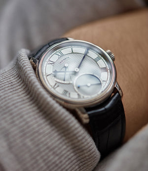 British wristwatch Roger W. Smith Series 2 white gold Edition 3 Number 1 pre-owned dress watch for sale A Collected Man London