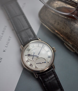 Great British independent watchmaker Roger Smith Series II white gold Edition 3 Number 1 pre-owned dress watch for sale A Collected Man London