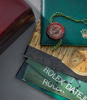 Original Vintage Rolex Booklet Manual Papers Holder Green Leather
