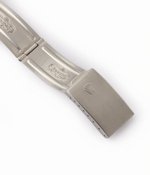 Rolex bracelet and deployant clasp on vintage Rolex Milgauss 1019 steel  for sale online at A Collected Man London UK specialist rare vintage Rolex watches