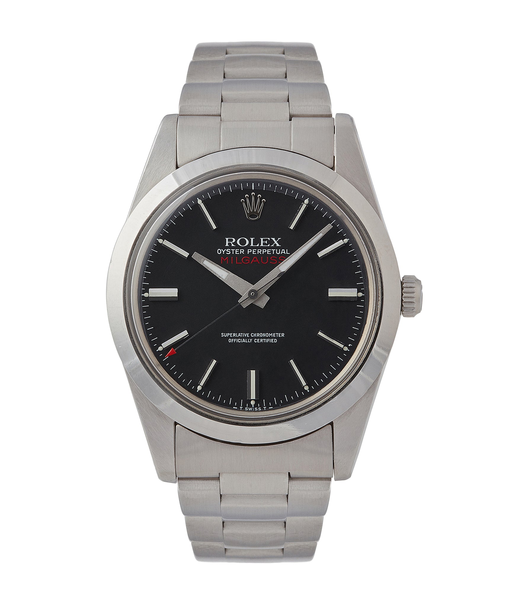 buy vintage Rolex Milgauss 1019 steel antimagnetic tool watch for sale online at A Collected Man London UK specialist rare vintage Rolex watches