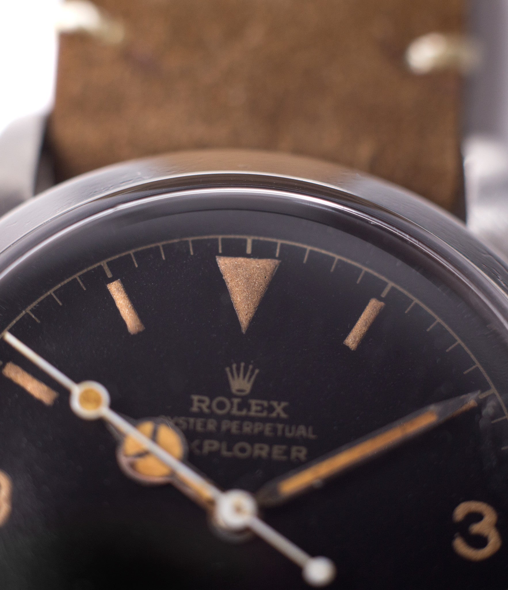 dial vintage Rolex Explorer 6610 steel watch at A Collected Man