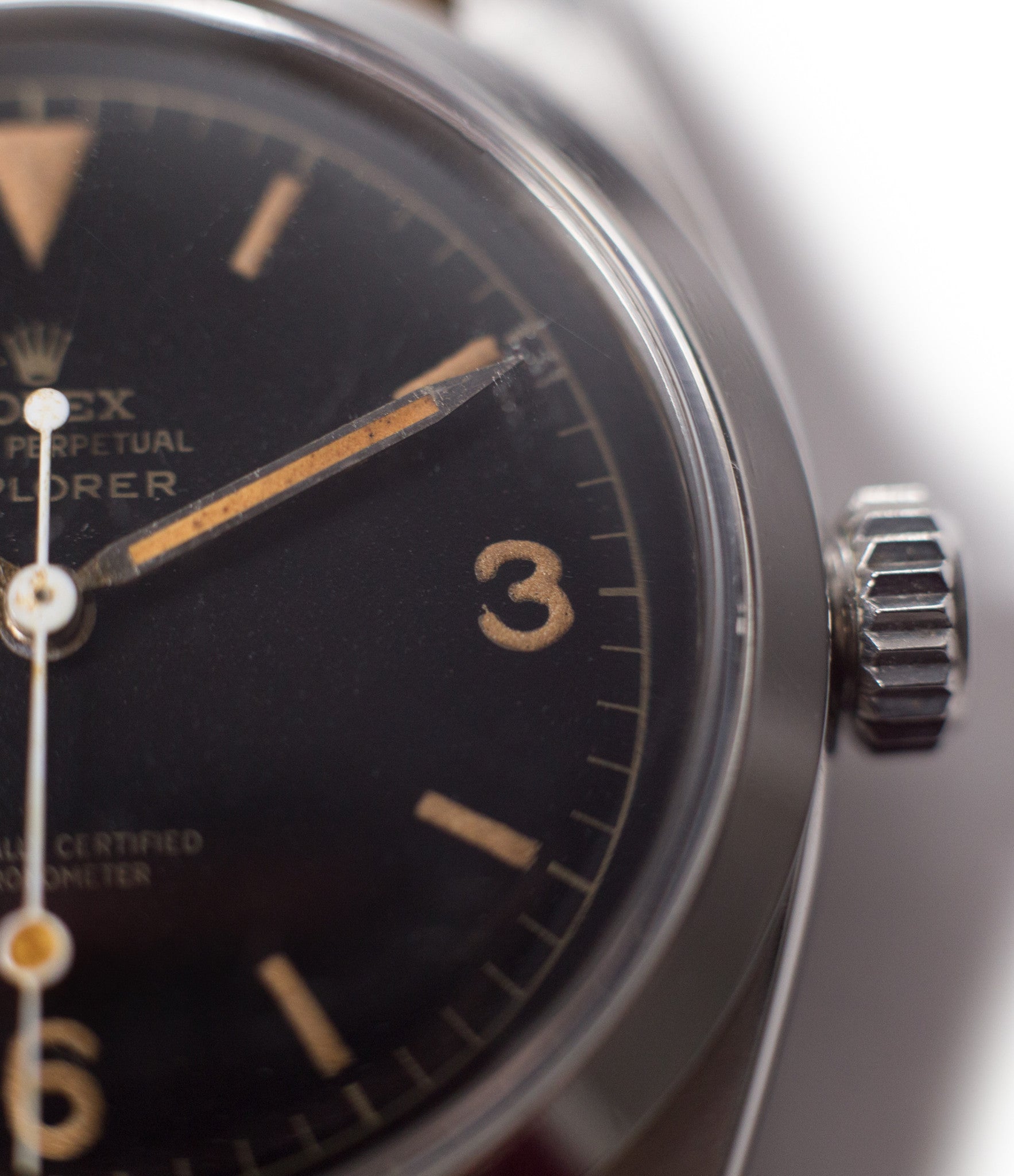 radium dial vintage Rolex Explorer 6610 steel watch at A Collected Man