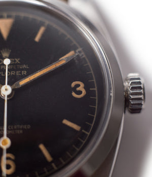 radium dial vintage Rolex Explorer 6610 steel watch at A Collected Man
