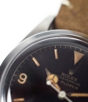 unrestored radium dial vintage Rolex Explorer 6610 steel watch at A Collected Man