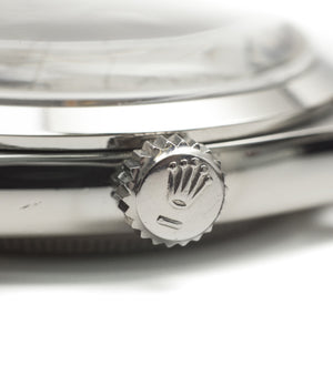 original crown vintage Rolex Explorer 6610 steel watch at A Collected Man