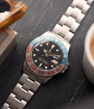 Rolex GMT-Master 1675 Gilt dial full set vintage watch for sale online at A Collected Man London UK specialist of rare watches