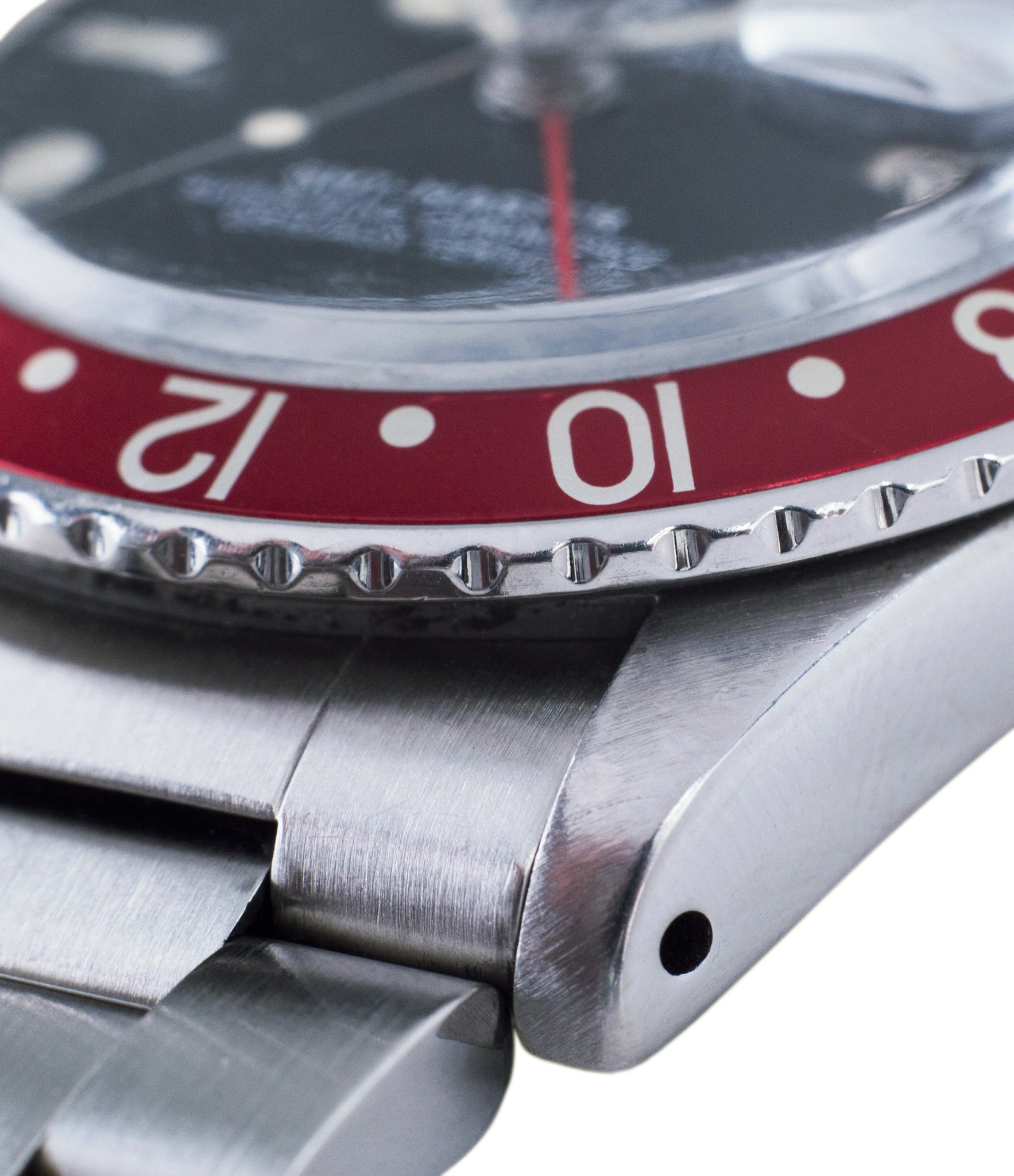Pepsi bezel vintage Rolex GMT Master 1675 vintage steel traveller sport watch Pepsi bezel for sale online at A Collected Man London vintage watch specialist