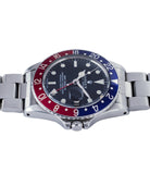 1675 Rolex GMT Master vintage steel traveller sport watch Pepsi bezel for sale online at A Collected Man London vintage watch specialist