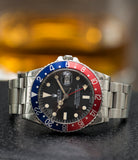 vintage watch Rolex 16750 GMT-Master Pepsi bezel steel sport traveller watch for sale online at A Collected Man London vintage watch specialist