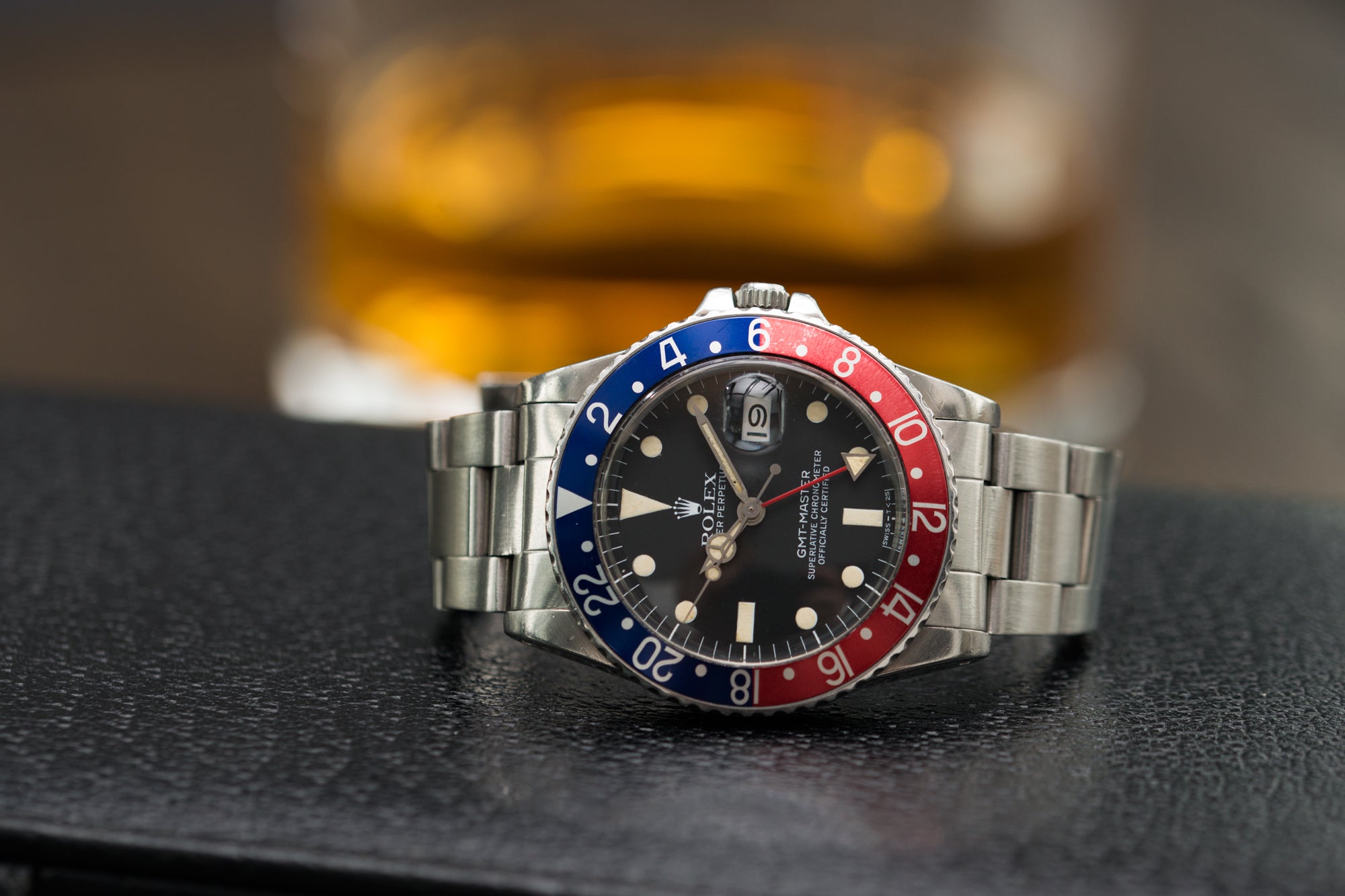 vintage Rolex 16750 GMT-Master Pepsi bezel steel sport traveller watch for sale online at A Collected Man London vintage watch specialist