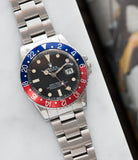 buy Rolex GMT-Master 16750 steel sport traveller watch for sale online at A Collected Man London vintage watch specialist