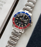 selling Rolex 16750 GMT-Master steel sport traveller watch for sale online at A Collected Man London vintage watch specialist